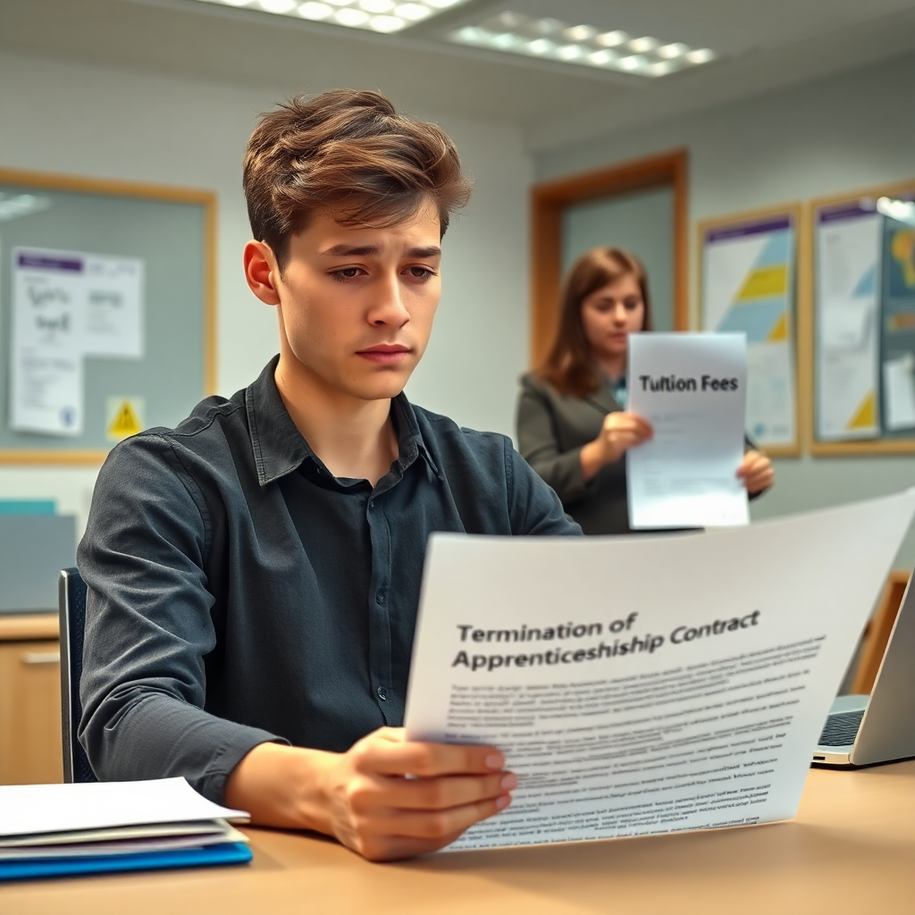 rupture contrat apprentissage frais scolarité