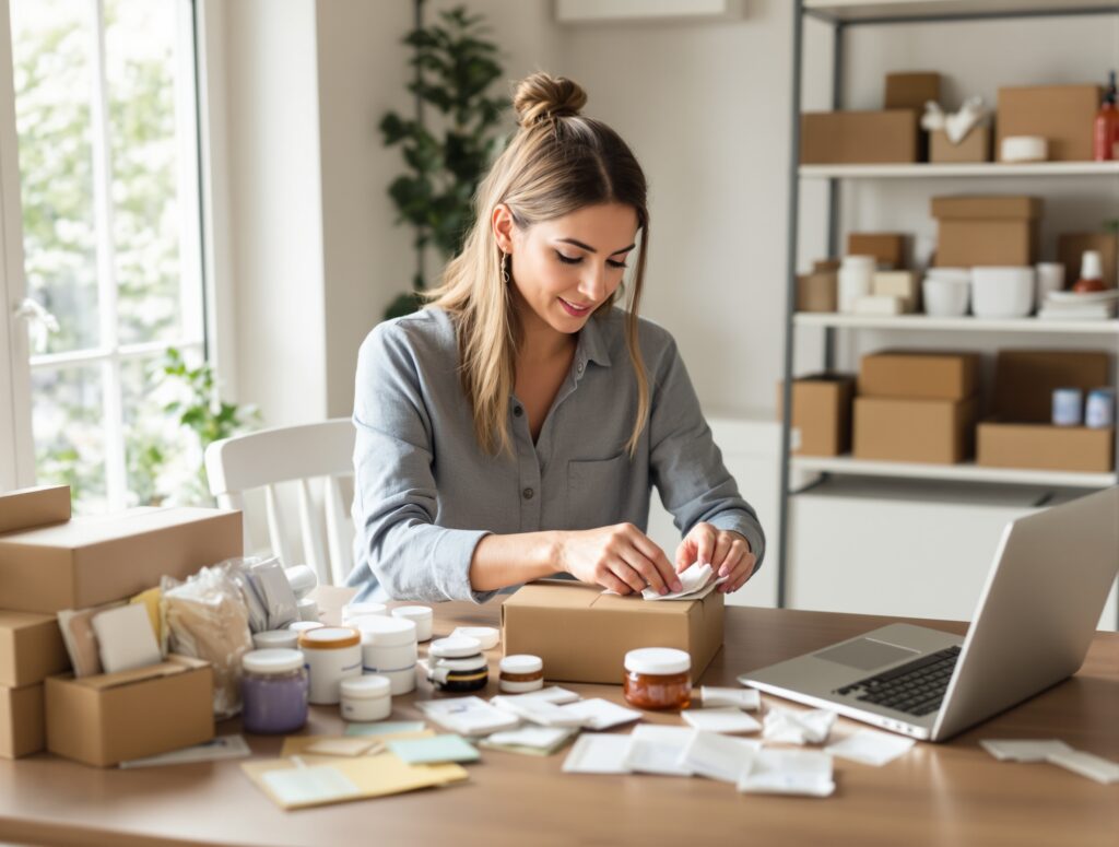travailler à domicile emballage