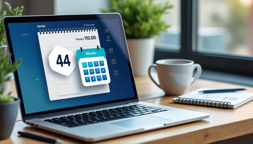 calculez facilement le nombre d'heures travaillées par mois à partir de 44 heures par semaine grâce à notre guide simple et rapide.